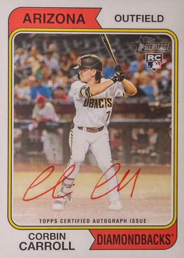 Corbin Carroll 2023 Topps Heritage #ROA-CCR Real One Autographs