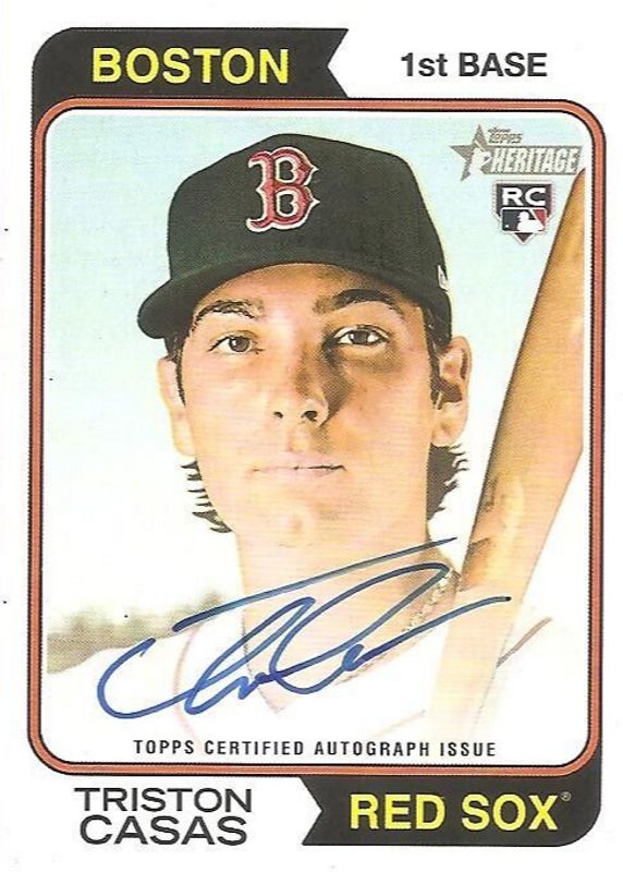 Triston Casas 2023 Topps Heritage #ROA-TC Real One Autographs Rookie RAW