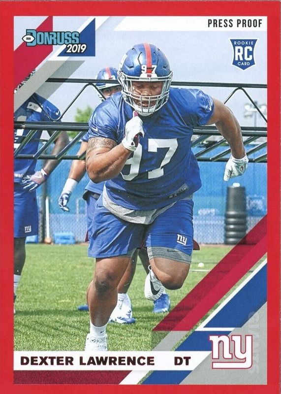 Dexter Lawrence 2019 Donruss #257 Press Proof Red Rookie PSA 10