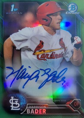 2016 Bowman Chrome #CPA-HB Prospect Auto - Green Refractor /99 (1st)