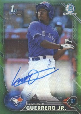 2016 Bowman Chrome #CPA-VG Prospect Auto - Green Refractor /99 (1st)