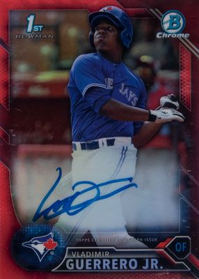 2016 Bowman Chrome #CPA-VG Prospect Auto - Red Refractor /5 (1st)