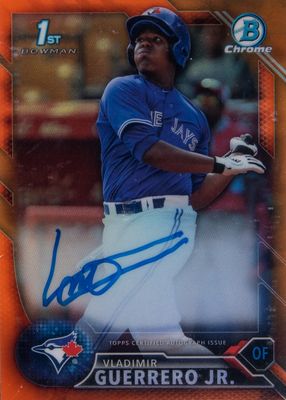 2016 Bowman Chrome #CPA-VG Prospect Auto - Orange Refractor /25 (1st)