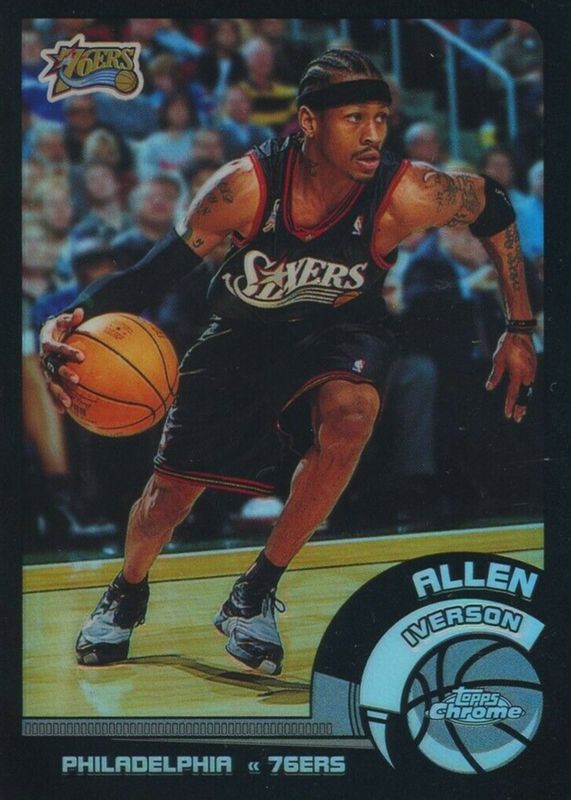 Allen Iverson 2002 Topps Chrome #3 Black Refractor /99 PSA 10