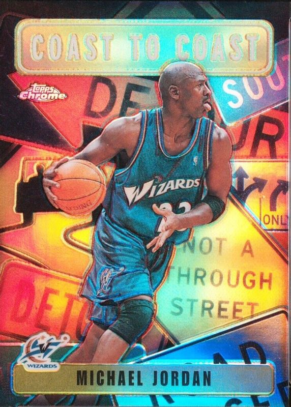 Michael Jordan 2002 Topps Chrome #CC8 Coast to Coast - Refractor SGC 8