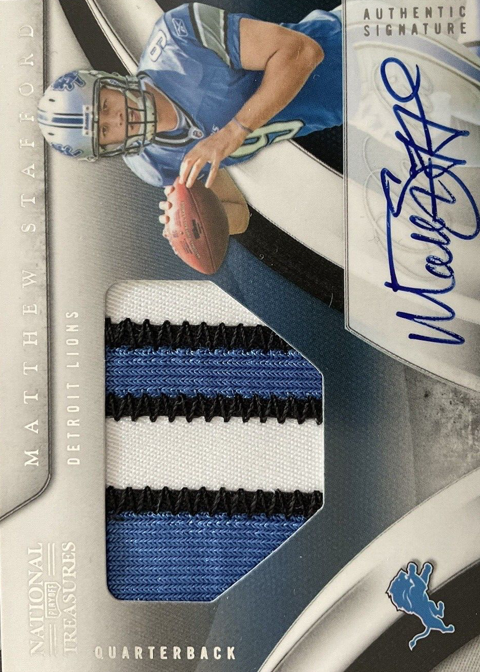 Matthew Stafford 2009 National Treasures #121 Rookie Patch Auto