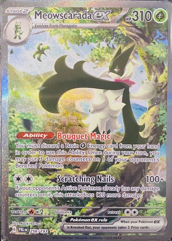 Meowscarada ex 2023 Scarlet & Violet: Paldea Evolved #256/193 Special Illustration Rare RAW TCG (NEAR MINT)