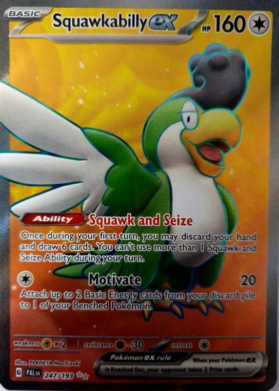 Squawkabilly ex 2023 Scarlet & Violet: Paldea Evolved Ultra Rare #247/193  Price Guide - Sports Card Investor