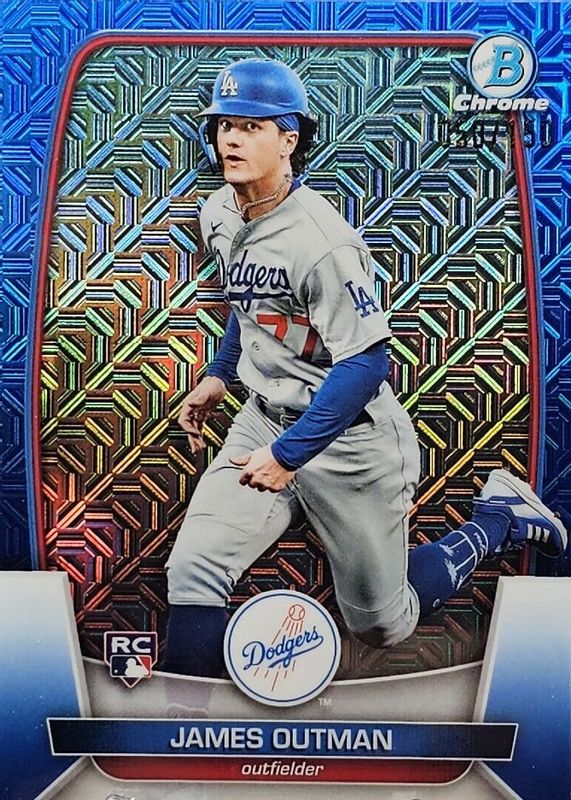 James Outman 2023 Bowman Mega Box #13 Chrome - Blue Mojo