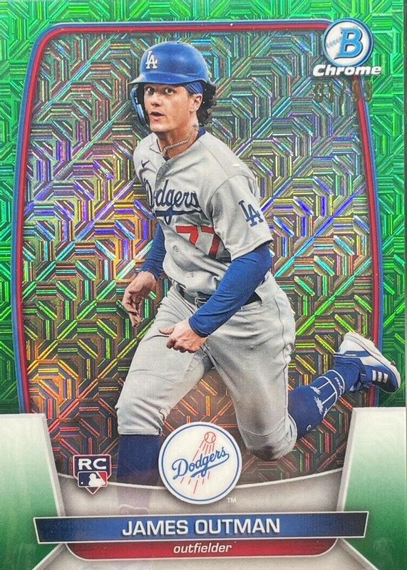 James Outman 2023 Bowman Mega Box Chrome - Green Mojo Refractor