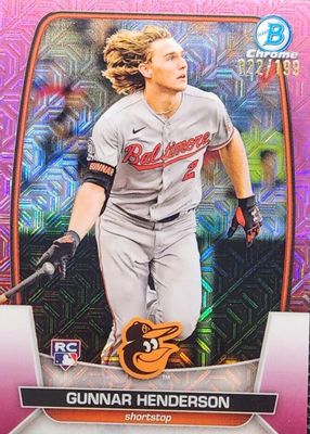2023 Bowman Mega Box #65 Chrome - Pink Mojo Refractor /199