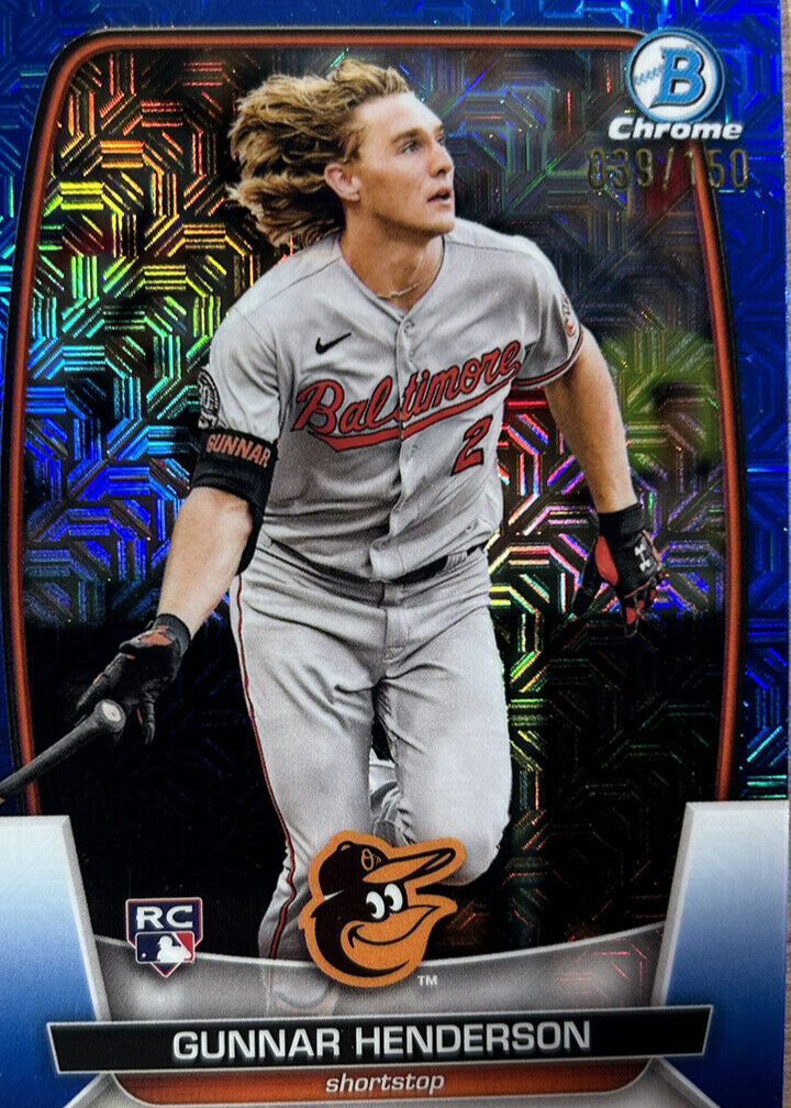 その他 GUNNAR HENDERSON Mega AUTO Blue GUNNNAR HENDERSON 2020 Bowman Chrome Mega Box Auto Blue