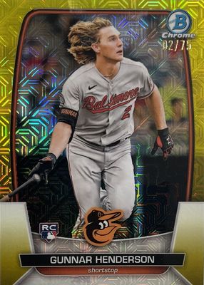 2023 Bowman Mega Box #65 Chrome - Yellow Mojo Refractor /75