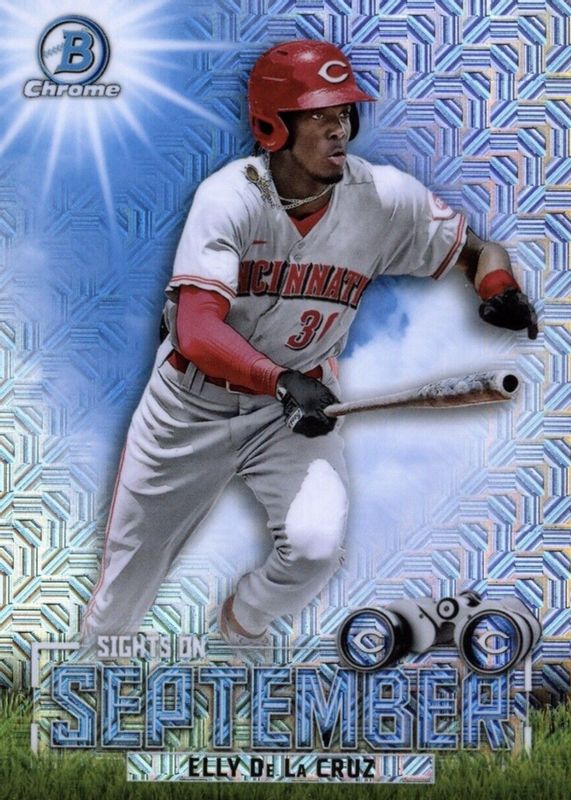 Elly De La Cruz 2023 Bowman Mega Box #SOS-7 Sights on September - Mojo Refractor SGC 9