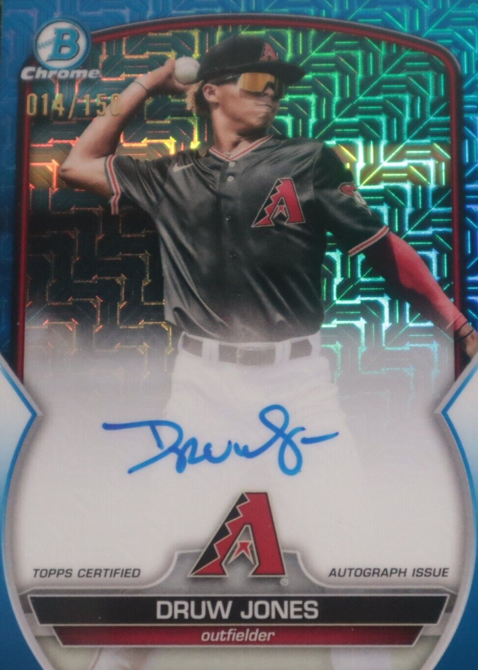 Druw Jones 2023 Bowman Mega Box Chrome Prospects - Aqua Mojo Refractor  #BCP-25 Price Guide - Sports Card Investor