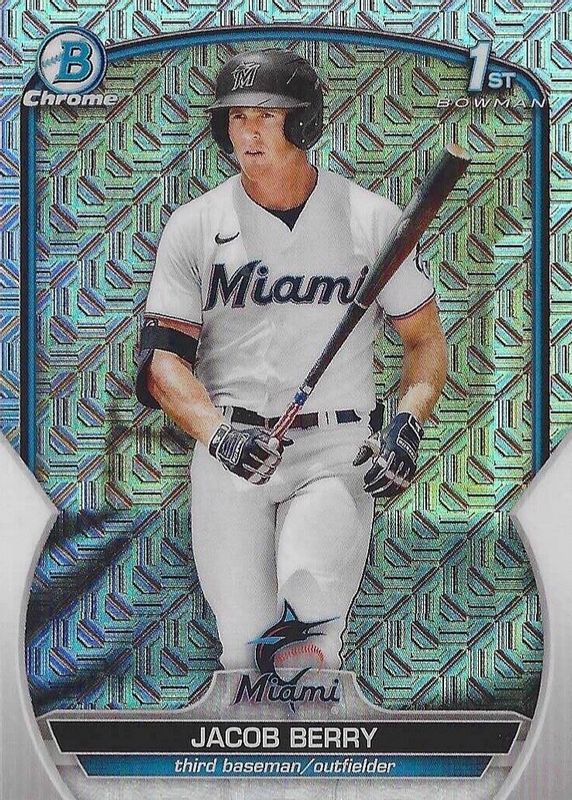 Jacob Berry 2023 Bowman Mega Box Chrome Prospects - Orange Mojo Refractor  #BCP-108 Price Guide - Sports Card Investor