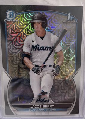2023 Bowman Mega Box #BCP-108 Chrome Prospects - Black Mojo Refractor /1 (1st)