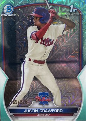 2023 Bowman Mega Box #BCP-3 Chrome Prospects - Aqua Mojo Refractor /225 (1st)