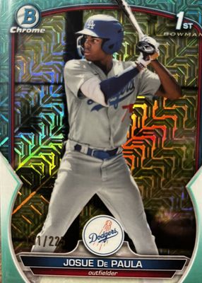 2023 Bowman Mega Box #BCP-111 Chrome Prospects - Aqua Mojo Refractor /225 (1st)