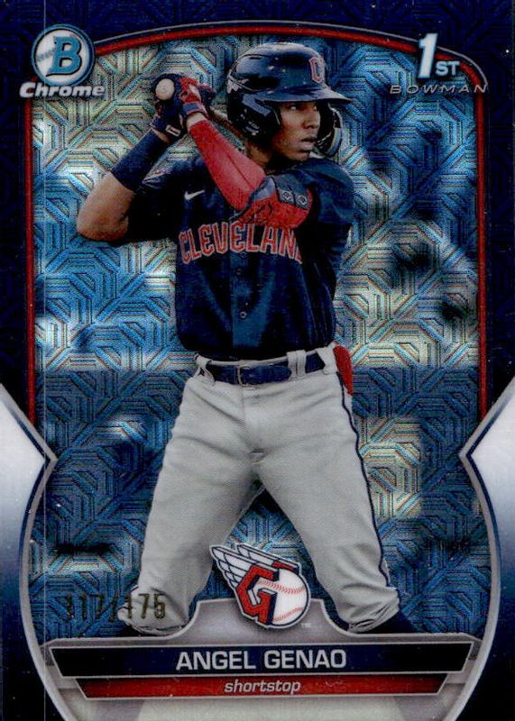 2023 Bowman Mega Box #BCP-140 Chrome Prospects - Navy Mojo Refractor /175 (1st)