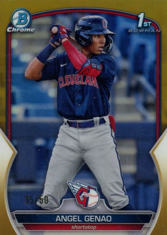 2023 Bowman Mega Box #BCP-140 Chrome Prospects - Gold Mojo Refractor /50 (1st)