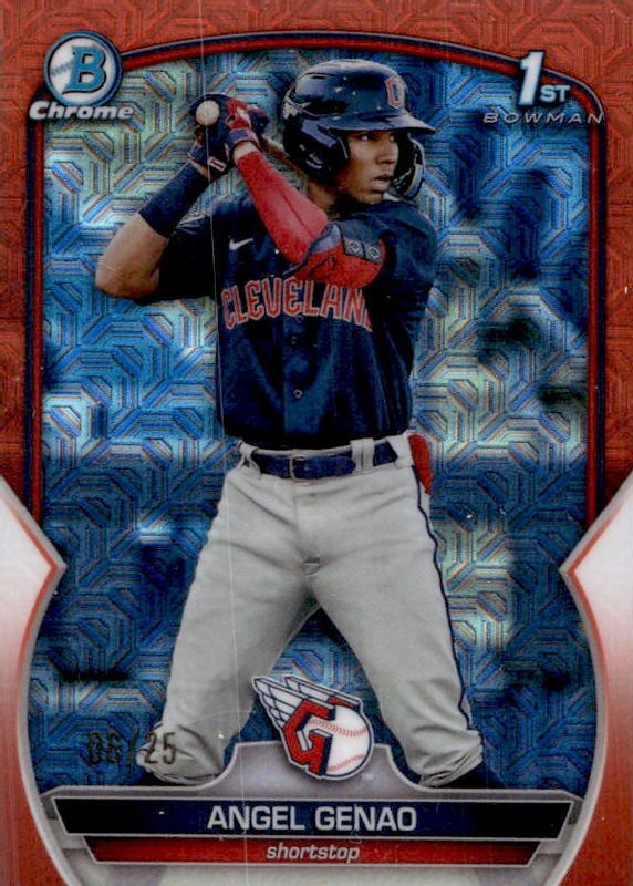 2023 Bowman Mega Box #BCP-140 Chrome Prospects - Orange Mojo Refractor /25 (1st)