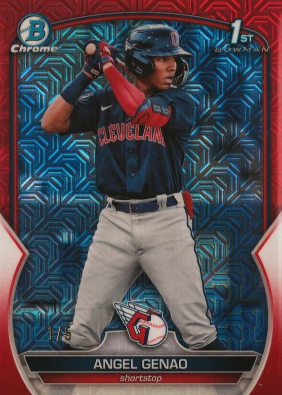 2023 Bowman Mega Box #BCP-140 Chrome Prospects - Red Mojo Refractor /5 (1st)