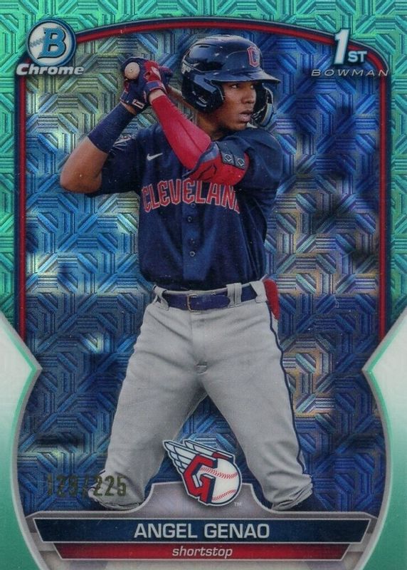 2023 Bowman Mega Box #BCP-140 Chrome Prospects - Aqua Mojo Refractor /225 (1st)