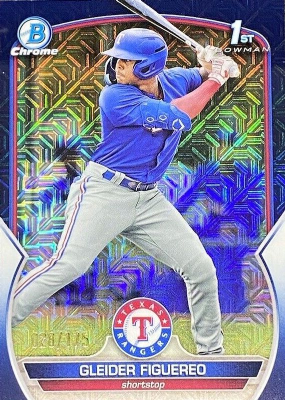 Gleider Figuereo 2023 Bowman Mega Box Chrome Prospects - Navy Mojo Refractor  #BCP-59 Price Guide - Sports Card Investor