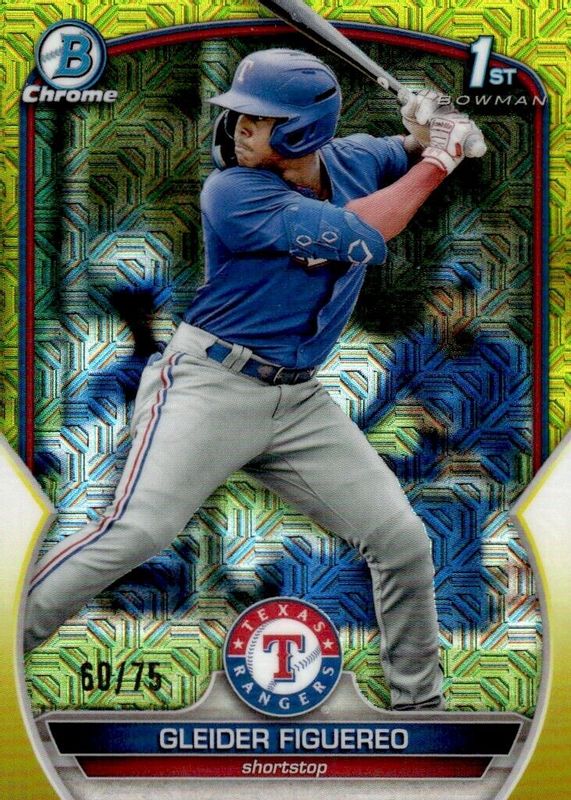 2023 Bowman Mega Box #BCP-59 Chrome Prospects - Yellow Mojo Refractor /75 (1st)