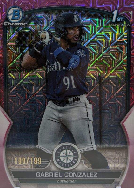 2023 Bowman Mega Box #BCP-133 Chrome Prospects - Pink Mojo Refractor /199 (1st)