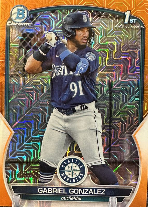 Gabriel Gonzalez 2023 Bowman Mega Box #BCP-133 Chrome Prospects - Orange  Mojo Refractor /25 (1st) RAW Price Guide - Sports Card Investor