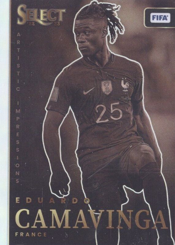 Eduardo Camavinga 2022 Select FIFA #8 Artistic Impressions /(SSP) PSA 9