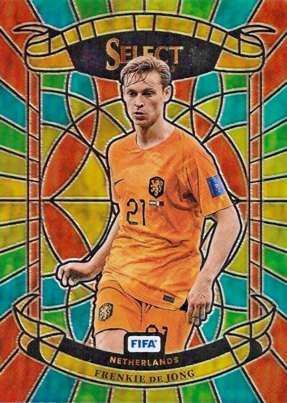 Frenkie de Jong 2022 Select FIFA #27 Stained Glass /(SSP) RAW