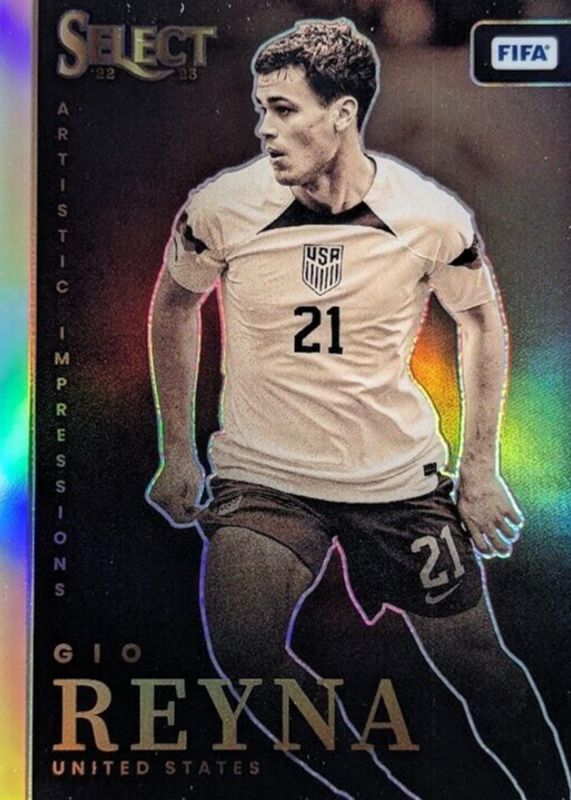 Giovanni Reyna 2022 Select FIFA #18 Artistic Impressions /(SSP) PSA 8