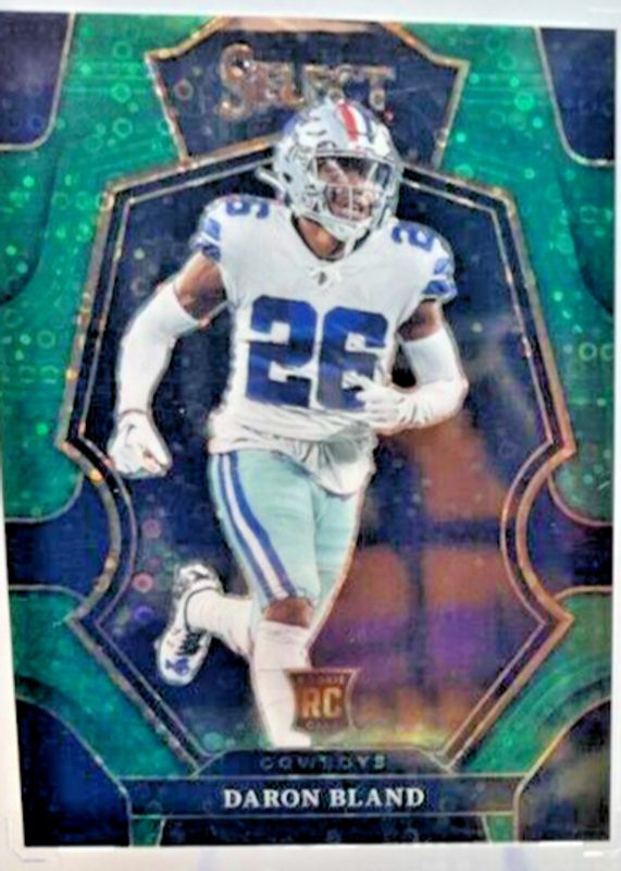 DaRon Bland 2022 Select #130 Premier Level Green Disco /5 Rookie RAW