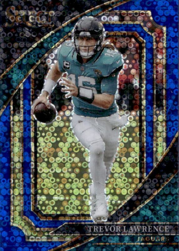 Trevor Lawrence 2022 Select #349 Suite Level Blue Disco /25 RAW