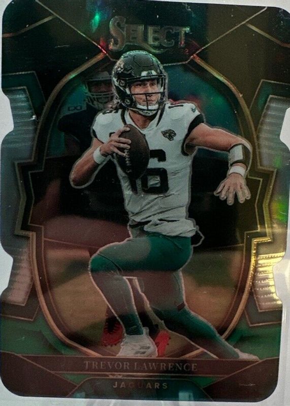 Trevor Lawrence 2022 Select #41 Concourse Black & Green Die-Cut PSA 9