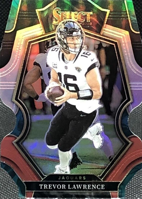 Trevor Lawrence 2022 Select #145 Premier Level Black & Red Die-Cut RAW