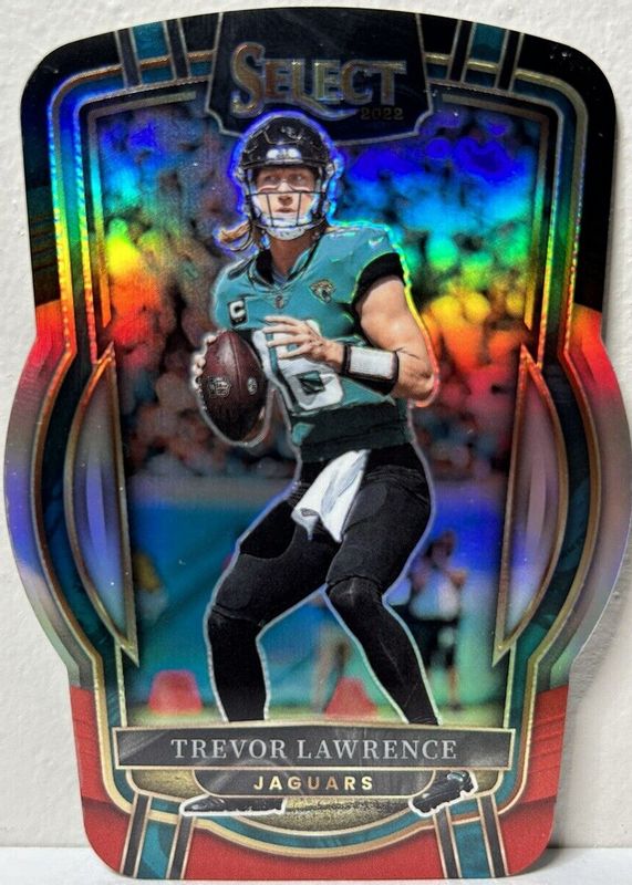 Trevor Lawrence 2022 Select #254 Club Level Black & Red Die-Cut SGC 10