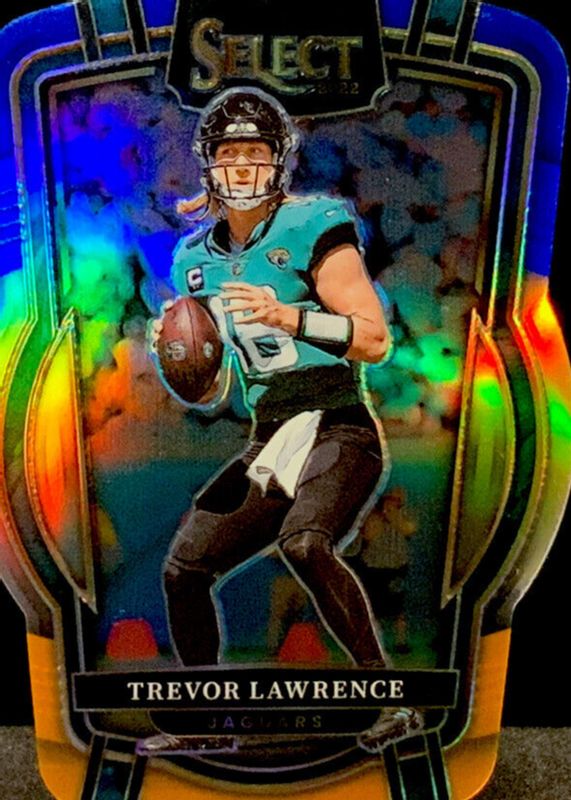 Trevor Lawrence 2022 Select #254 Club Level Blue & Orange Die-Cut /35 PSA 9