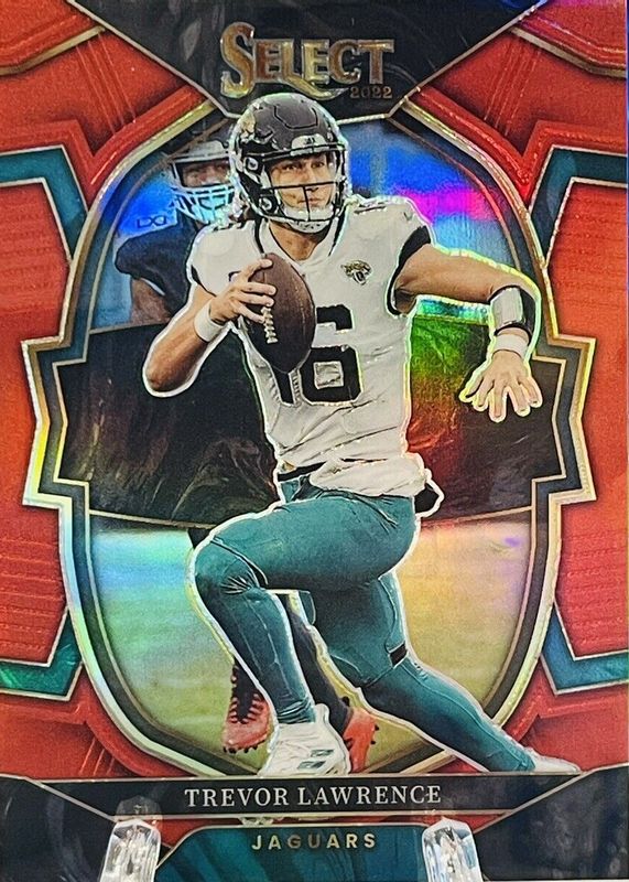 Trevor Lawrence 2022 Select #41 Concourse Red /99 RAW