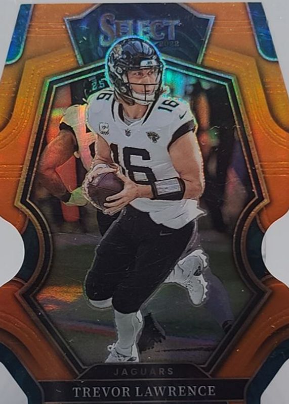 Trevor Lawrence 2022 Select #145 Premier Level Orange Die-Cut /199 SGC 10