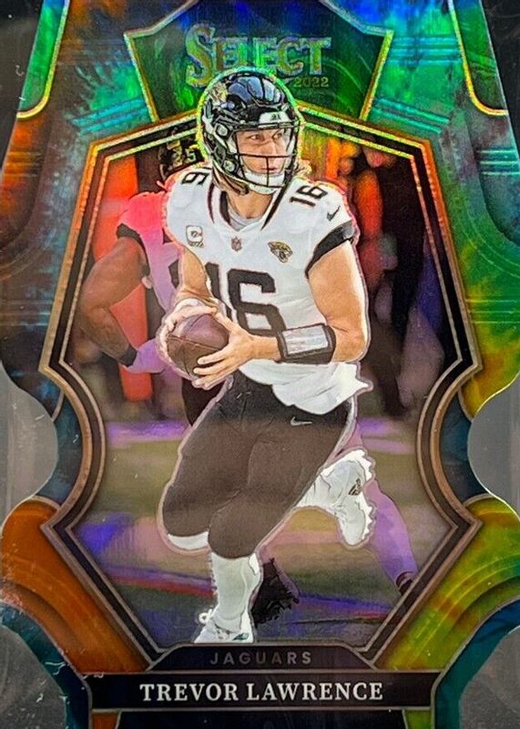 Trevor Lawrence 2022 Select #145 Premier Level Tie-Dye Die-Cut /25 PSA 9