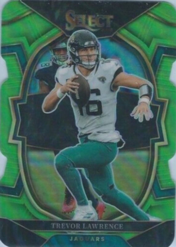 Trevor Lawrence 2022 Select #41 Concourse Neon Green Die-Cut /299 PSA 10