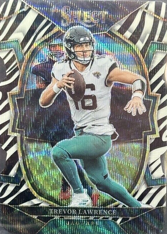 Trevor Lawrence 2022 Select #41 Concourse Zebra Die-Cut /(SSP) RAW