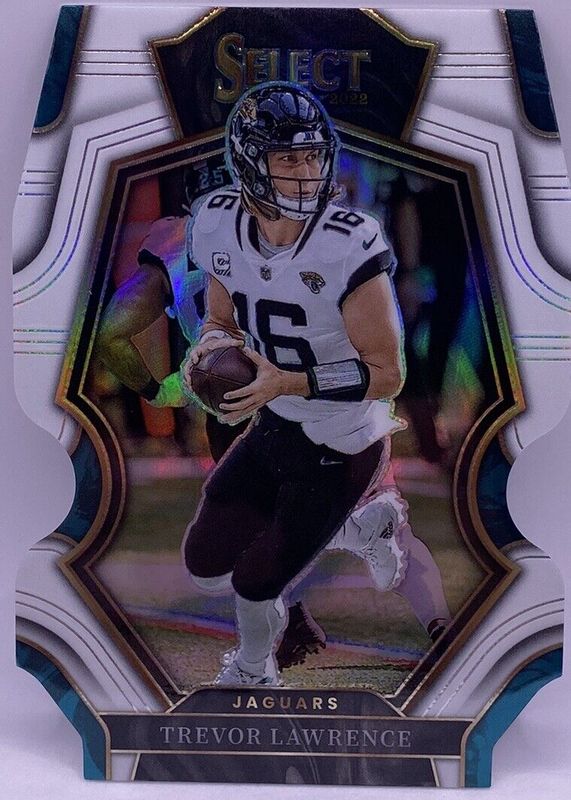 Trevor Lawrence 2022 Select #145 Premier Level White Die-Cut /49 RAW