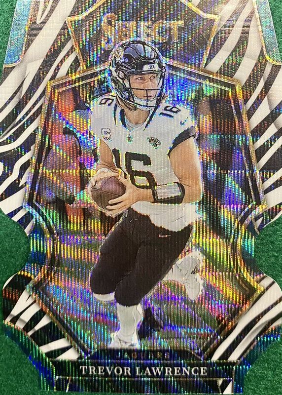 Trevor Lawrence 2022 Select #145 Premier Level Zebra Die-Cut /(SSP) RAW