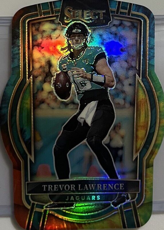 Trevor Lawrence 2022 Select #254 Club Level Tie-Dye Die-Cut /25 SGC 10