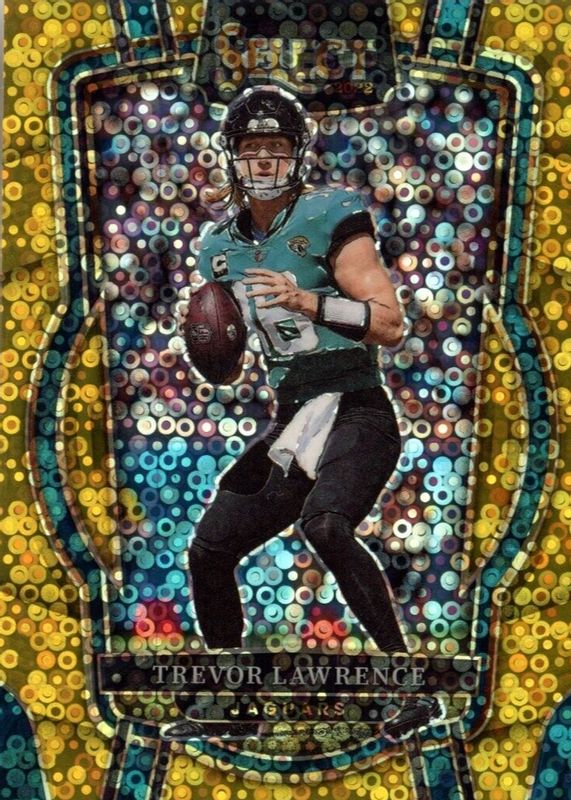 Trevor Lawrence 2022 Select #254 Club Level Gold Disco /10 RAW